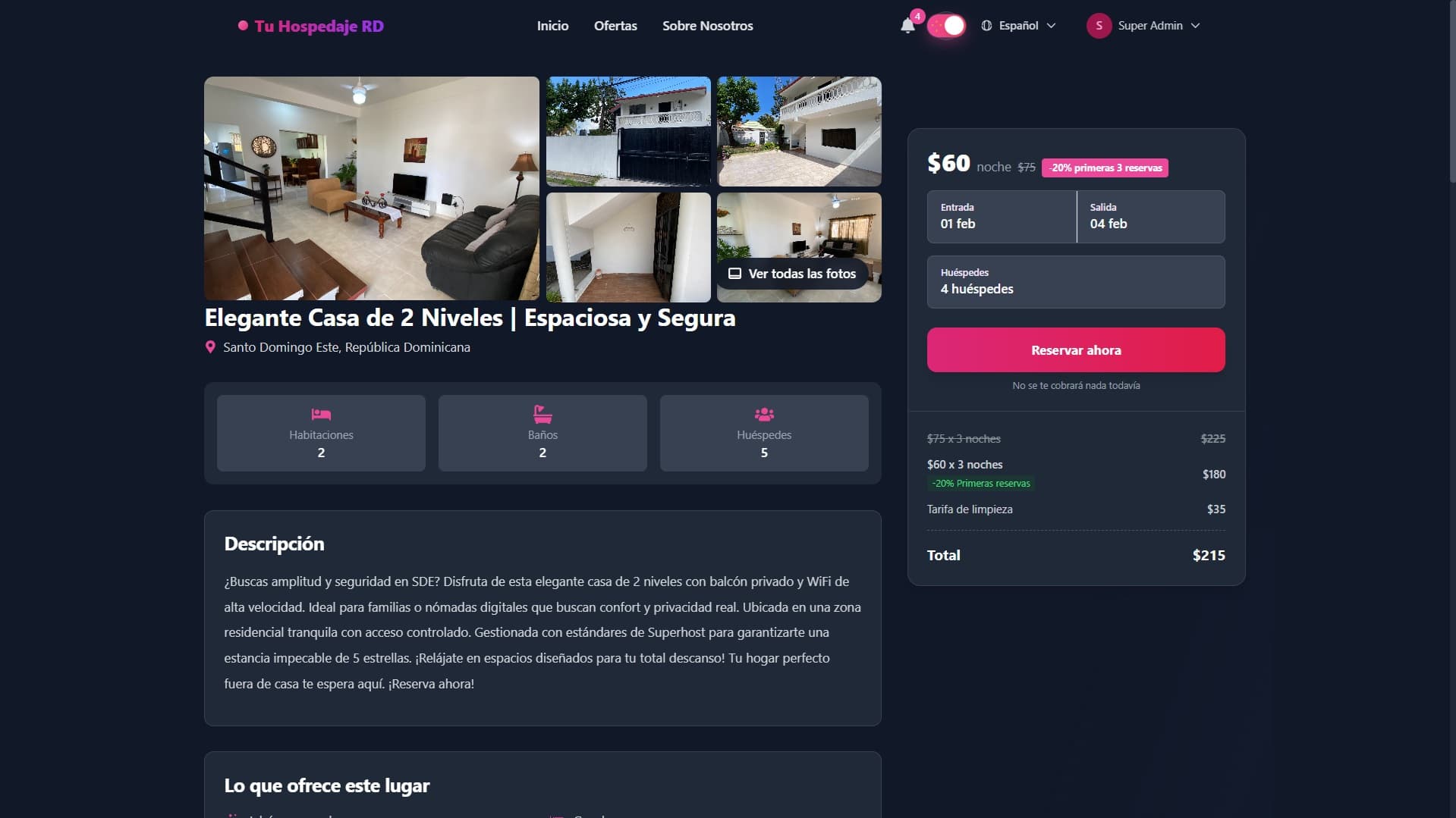 TuHospedajeRD screenshot